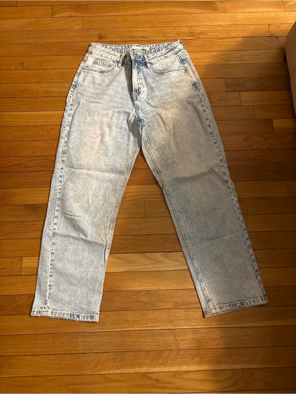 Altar’d State Light Wash High-Rise Straight Leg Jeans